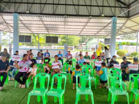 การออกให้ความรู้เกี่ยวกับโทษและอันตรายของบุหรี่ไฟฟ้า กองสาธารณสุขและสิ่งแวดล้อม อบต. ร่อนทอง