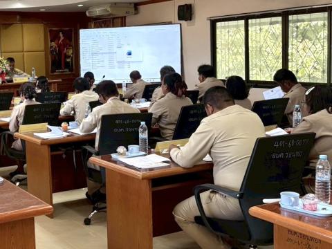 องค์การบริหารส่วนตำบลร่อนทอง จัดประชุมการขับเคลื่อน ITA และแสดงพลังต่อต้านการทุจริต และยกระดับคุณธรรมและความโปร่งใสในการดำเนินงานของหน่วยงานภาครัฐ